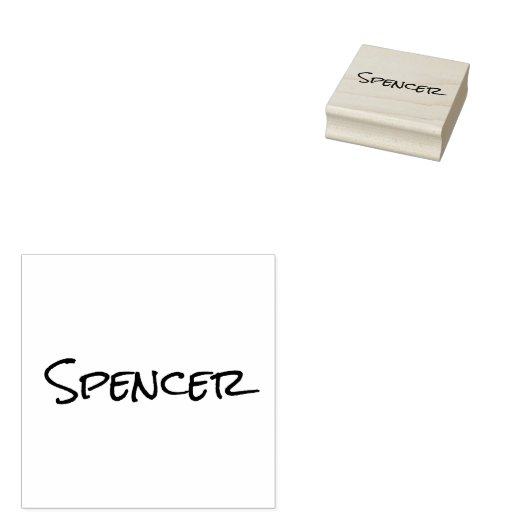 Monogram minimalist custom name  rubberstempel (Gestempeld)