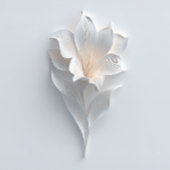 Monogram Minimalist Floral White Blue Vierkante Visitekaartje