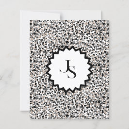 Monogram Minimalist Grey Black Beige Texture.