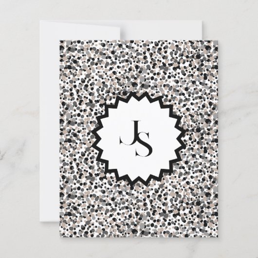 Monogram Minimalist Grey Black Beige Texture. (Voorkant)