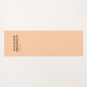 Monogram Minimalist Peach Gold Initials Black Chic Yogamat (Achterkant (horizontaal))