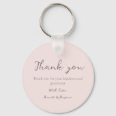 Monogram minimalistisch beige Weddenschap Hartelij Sleutelhanger (Voorkant)