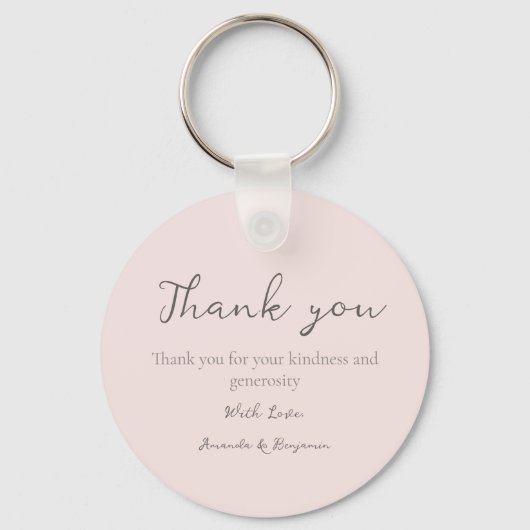 Monogram minimalistisch beige Weddenschap Hartelij Sleutelhanger (Voorkant)