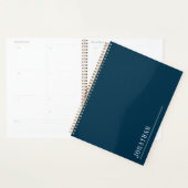 Monogram minimalistisch blauw planner (Display)