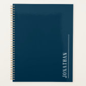 Monogram minimalistisch blauw planner (Voorkant)
