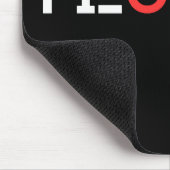 monogram, minimalistisch, douane, vliegtuig, piloo muismat (Hoek)