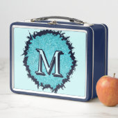 Monogram minimalistisch eenvoudig chic blauw abstr (In situ)