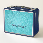 Monogram minimalistisch eenvoudig chic blauw abstr (Achterkant)