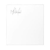 Monogram Minimalistisch Eenvoudig Modern Naam Notitieblok (Voorkant)