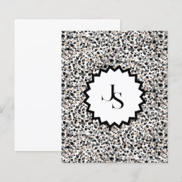 Monogram minimalistisch grijs zwart beige textuur.