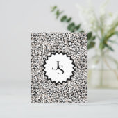 Monogram minimalistisch grijs zwart beige textuur. (Staand voorkant)