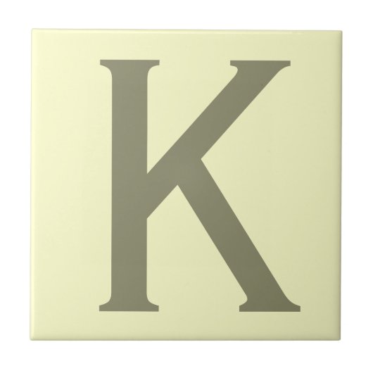 Monogram minimalistisch Jouw naam Initiaal Modern Tegeltje (Voorkant)