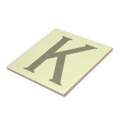 Monogram minimalistisch Jouw naam Initiaal Modern Tegeltje (Zijkant)