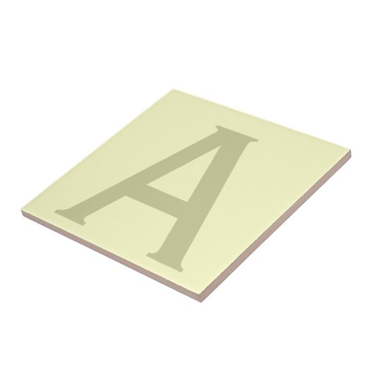 Monogram minimalistisch Jouw naam Initiaal Modern Tegeltje (Zijkant)