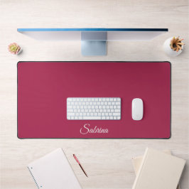 Monogram minimalistisch kersroze roze bureaumat