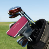 Monogram minimalistisch kersroze roze golfheadcover (Insitu)