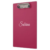 Monogram minimalistisch kersroze roze klembord (Links)