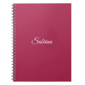 Monogram minimalistisch kersroze roze notitieboek (Voorkant)