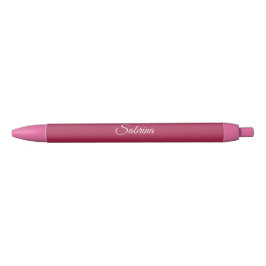 Monogram minimalistisch kersroze roze zwarte inkt pen