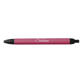 Monogram minimalistisch kersroze roze zwarte inkt pen