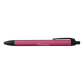 Monogram minimalistisch kersroze roze zwarte inkt pen (Bovenkant)