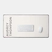 Monogram Minimalistisch Modern Beige Bureaumat (Keyboard & Muis)