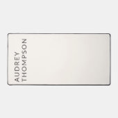 Monogram Minimalistisch Modern Beige Bureaumat (Voorkant)
