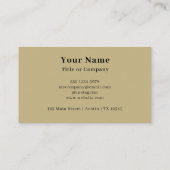 Monogram minimalistisch Modern Black en Tan Visitekaartje (Achterkant)