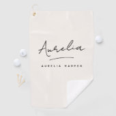 Monogram Minimalistisch Modern Script Vrouwelijk M Golfhanddoek (Insitu)