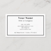 Monogram minimalistisch Modern White Visitekaartje (Achterkant)