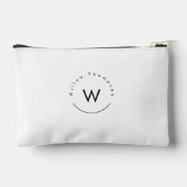 Monogram minimalistisch modern wit etui (Achterkant)