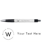 Monogram minimalistisch modern wit pen