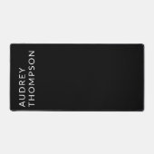 Monogram minimalistisch modern zwart bureaumat (Voorkant)