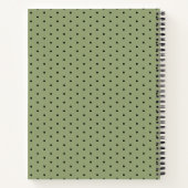 Monogram minimalistisch olive Green Recipe Cookboo Notitieboek (Achterkant)