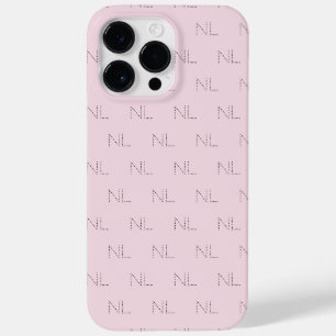 Monogram minimalistisch patroon Case-Mate iPhone 14 pro max hoesje
