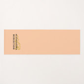 Monogram Minimalistisch Perzik Goud Initialen Zwar Yogamat (Voorkant (horizontaal))