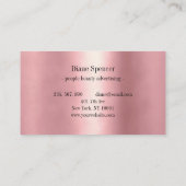 monogram , minimalistisch rogesold zwarte business visitekaartje (Achterkant)