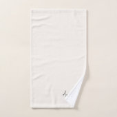 Monogram Minimalistisch Stijlvol Neutraal Elegant Bad Handdoek (Handdoek)