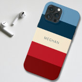 Monogram minimalistisch streeppatroon Case-Mate iPhone case