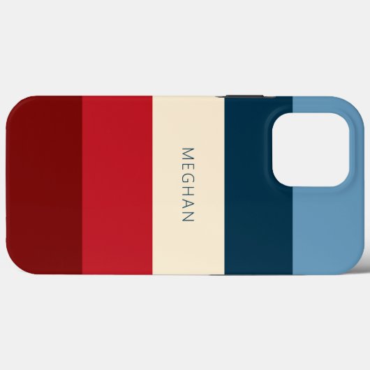Monogram minimalistisch streeppatroon Case-Mate iPhone case (Achterkant (horizontaal))