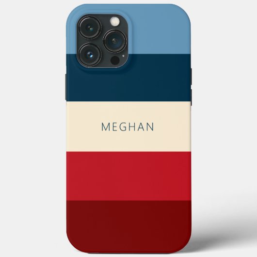 Monogram minimalistisch streeppatroon Case-Mate iPhone case (Achterkant)