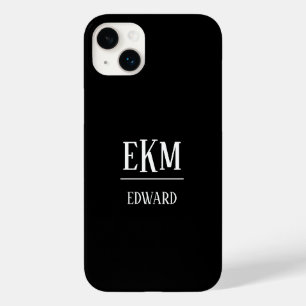 Monogram minimalistisch zwart-wit Case-Mate iPhone 14 plus hoesje