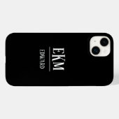 Monogram minimalistisch zwart-wit Case-Mate iPhone case (Achterkant (horizontaal))