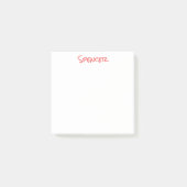 Monogram minimalistische aangepaste naam post-it® notes (Voorkant)