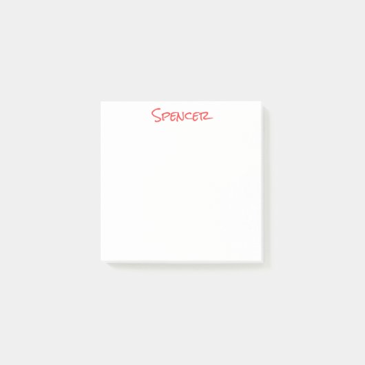 Monogram minimalistische aangepaste naam post-it® notes (Voorkant)