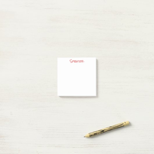 Monogram minimalistische aangepaste naam post-it® notes (Op bureau)