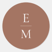 Monogram minimalistische bruiloft Sticker (Voorkant)