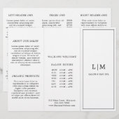 Monogram Minimalistische Business Trifold Brochure (Voorkant / Achterkant)