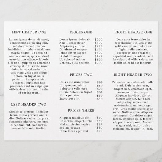 Monogram Minimalistische Business Trifold Brochure (Achterkant)