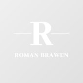 Monogram | Minimalistische Elegante Moderne Naambo Raamsticker (Vel)